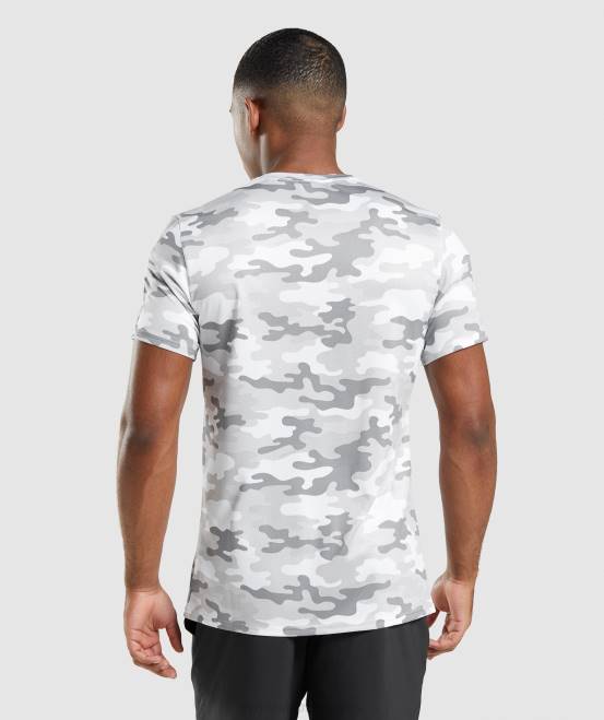 hellgraues Tarnmuster Kleidung Gymshark Männer Ankunfts-T-Shirt 04P8691