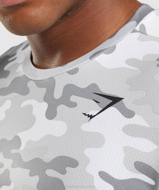 hellgraues Tarnmuster Kleidung Gymshark Männer Ankunfts-T-Shirt 04P8691