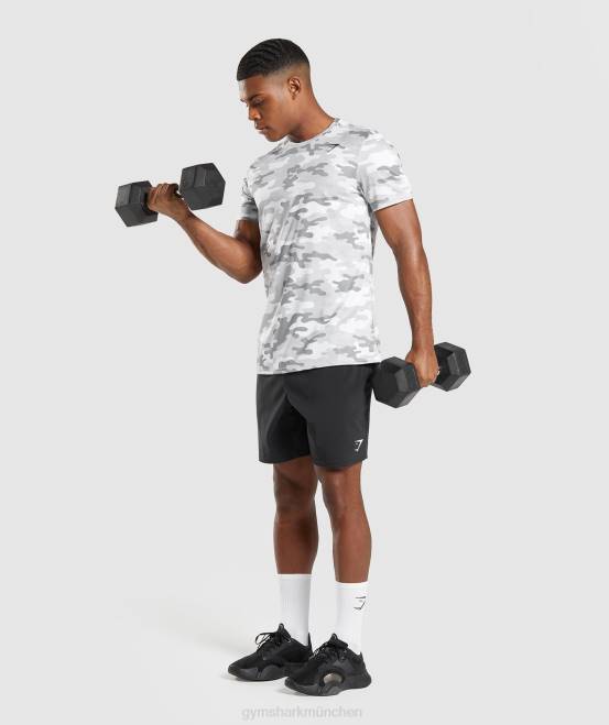 hellgraues Tarnmuster Kleidung Gymshark Männer Ankunfts-T-Shirt 04P8691