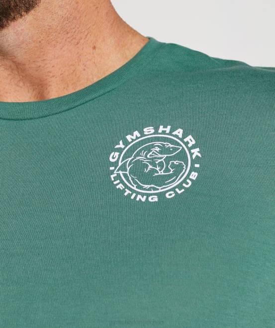 hoya grün Kleidung Gymshark Männer Legacy-Langarm-T-Shirt 04P8643