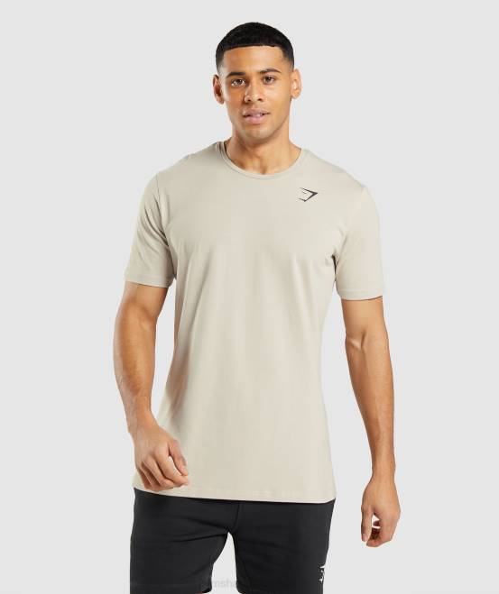 kieselgrau Kleidung Gymshark Männer unverzichtbares T-Shirt 04P8758