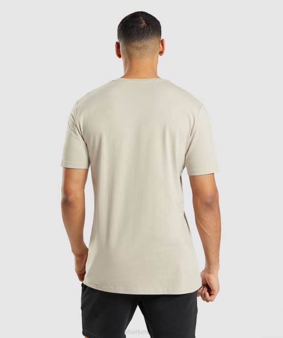kieselgrau Kleidung Gymshark Männer unverzichtbares T-Shirt 04P8758