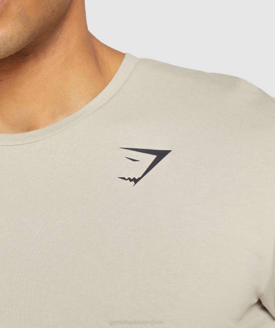 kieselgrau Kleidung Gymshark Männer unverzichtbares T-Shirt 04P8758