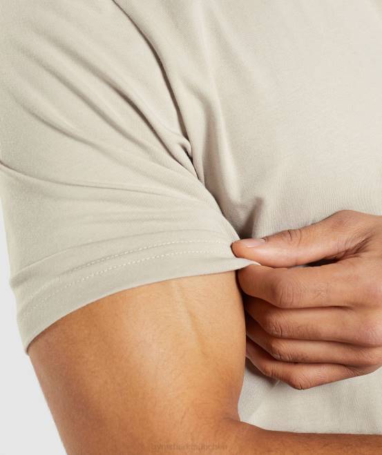kieselgrau Kleidung Gymshark Männer unverzichtbares T-Shirt 04P8758