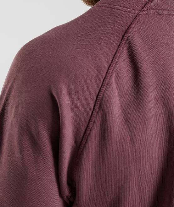 kirschbraun Kleidung Gymshark Männer Oberteil aus kraftgewaschenem Stoff 04P8617