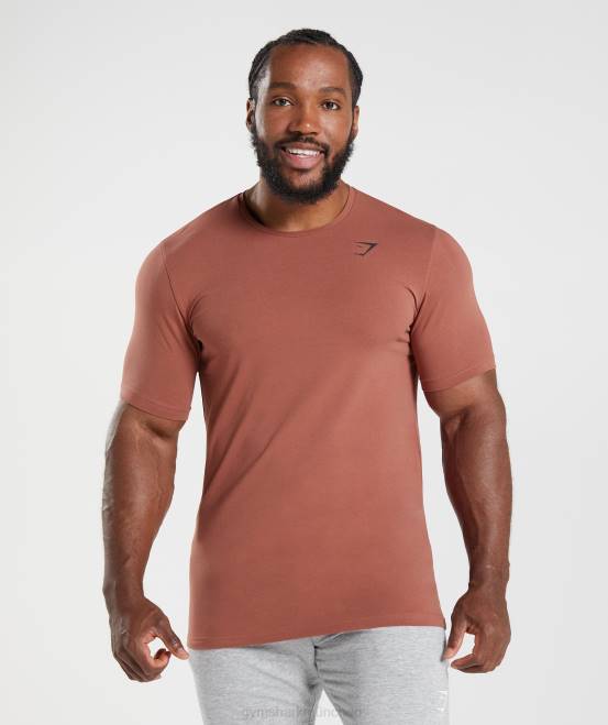 rosabraun Kleidung Gymshark Männer unverzichtbares T-Shirt 04P8670