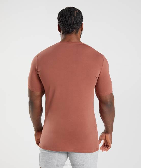 rosabraun Kleidung Gymshark Männer unverzichtbares T-Shirt 04P8670