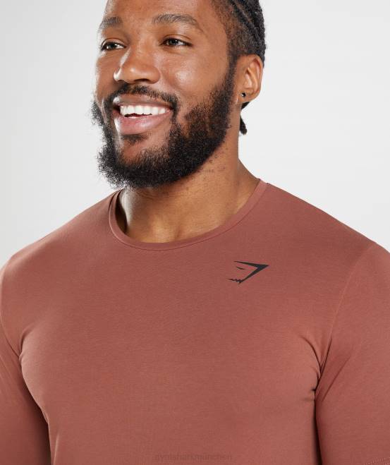 rosabraun Kleidung Gymshark Männer unverzichtbares T-Shirt 04P8670