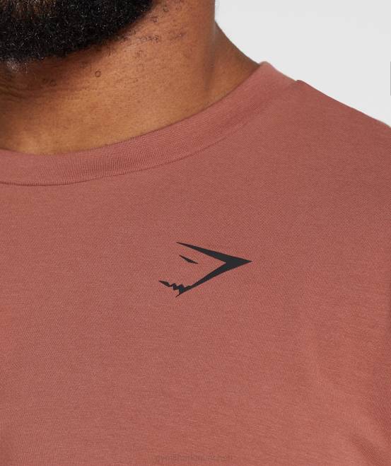 rosabraun Kleidung Gymshark Männer unverzichtbares übergroßes T-Shirt 04P8761