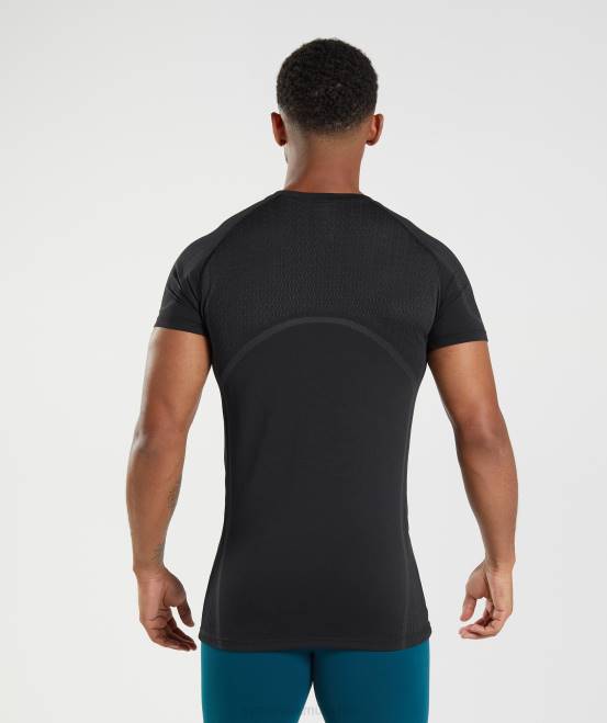 schwarz (ausverkauft) Kleidung Gymshark Männer 315 nahtloses T-Shirt 04P8778