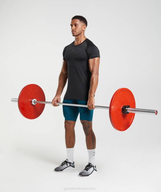 schwarz (ausverkauft) Kleidung Gymshark Männer 315 nahtloses T-Shirt 04P8778