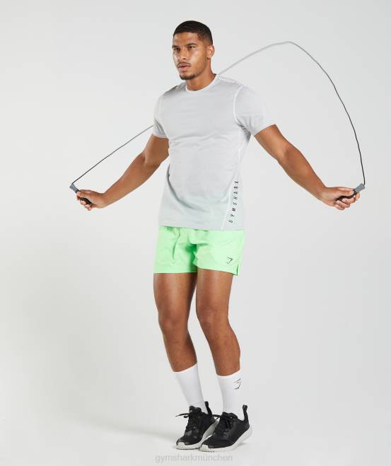weiß/rauchgrau meliert Kleidung Gymshark Männer Sport-T-Shirt 04P8756