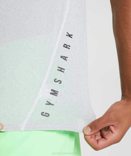 weiß/rauchgrau meliert Kleidung Gymshark Männer Sport-T-Shirt 04P8756