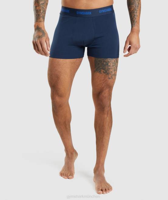 Kernoliv/Marine Kleidung Gymshark Männer Boxershorts 2er-Pack 04P81047