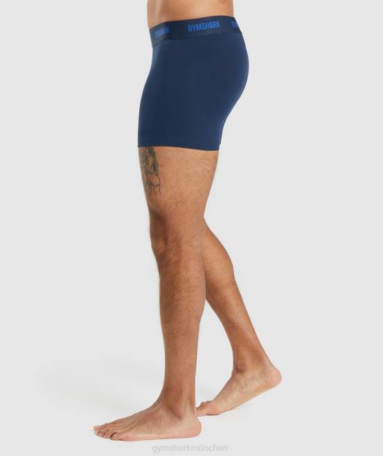 Kernoliv/Marine Kleidung Gymshark Männer Boxershorts 2er-Pack 04P81047