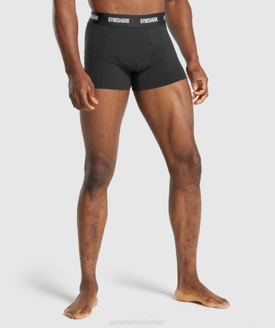 Schwarz Kleidung Gymshark Männer Boxershorts 2er-Pack 04P81052