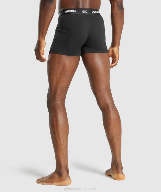 Schwarz Kleidung Gymshark Männer Boxershorts 2er-Pack 04P81052