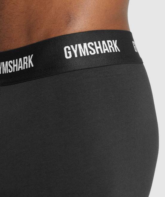 Schwarz Kleidung Gymshark Männer Boxershorts 2er-Pack 04P81052