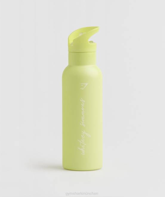 Seetang grün Zubehör Gymshark unisex Whitney-Strohflasche 04P81119