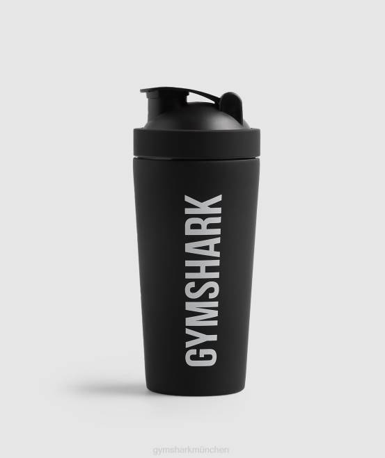 schwarz (ausverkauft) Zubehör Gymshark unisex Mattmetall-Shaker-Flasche 04P81120