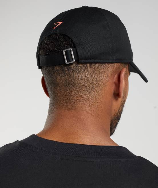 Schwarz/Sonnenwende-Orange Zubehör Gymshark unisex gmshk Baseballkappe 04P81126