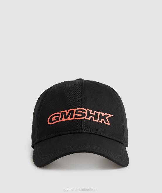 Schwarz/Sonnenwende-Orange Zubehör Gymshark unisex gmshk Baseballkappe 04P81126