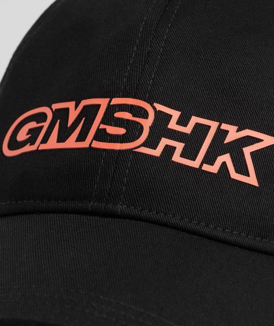 Schwarz/Sonnenwende-Orange Zubehör Gymshark unisex gmshk Baseballkappe 04P81126