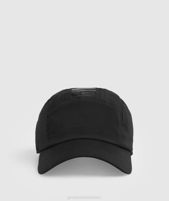 Schwarz Zubehör Gymshark unisex 5-Panel-Laufkappe 04P81122