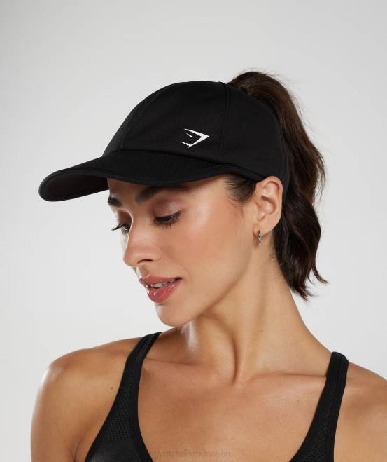 Schwarz Zubehör Gymshark unisex Pferdeschwanzkappe 04P81125