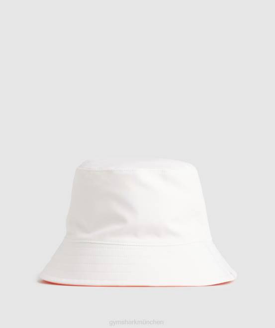 weiß/orange/pfirsich Zubehör Gymshark unisex Wende-Fischerhut 04P81139