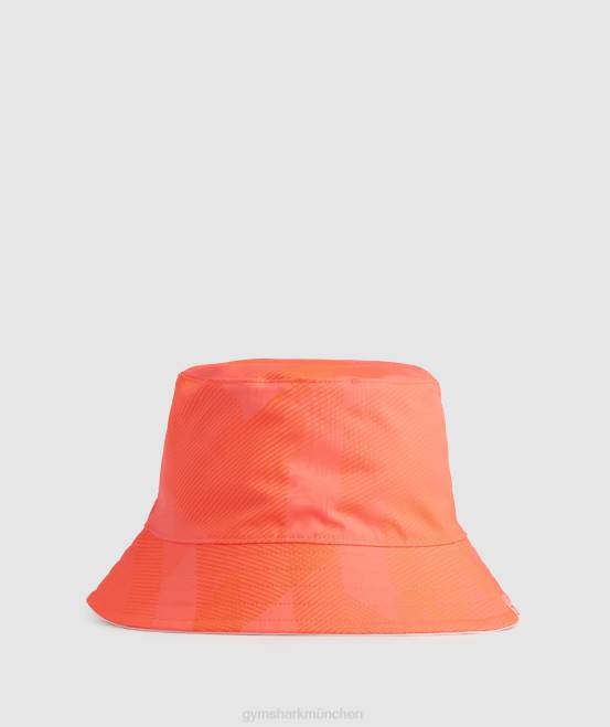 weiß/orange/pfirsich Zubehör Gymshark unisex Wende-Fischerhut 04P81139