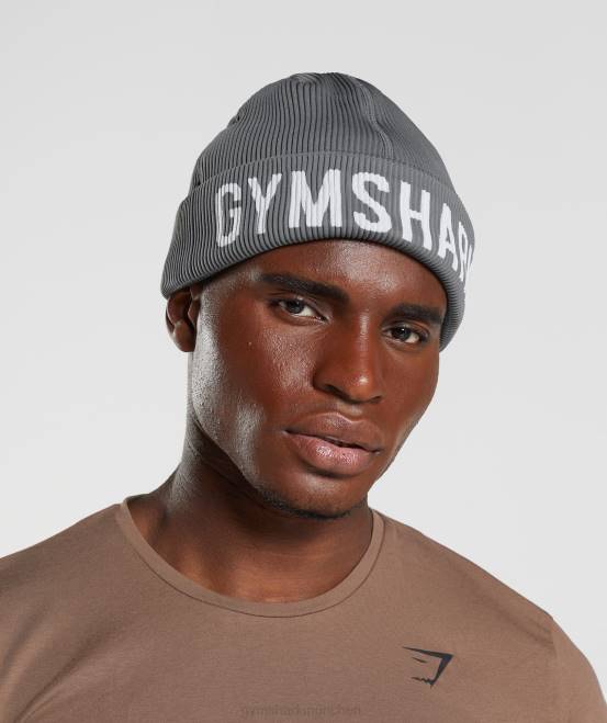 anthrazitgrau meliert Zubehör Gymshark unisex Nahtlose Docker-Mütze 04P81145