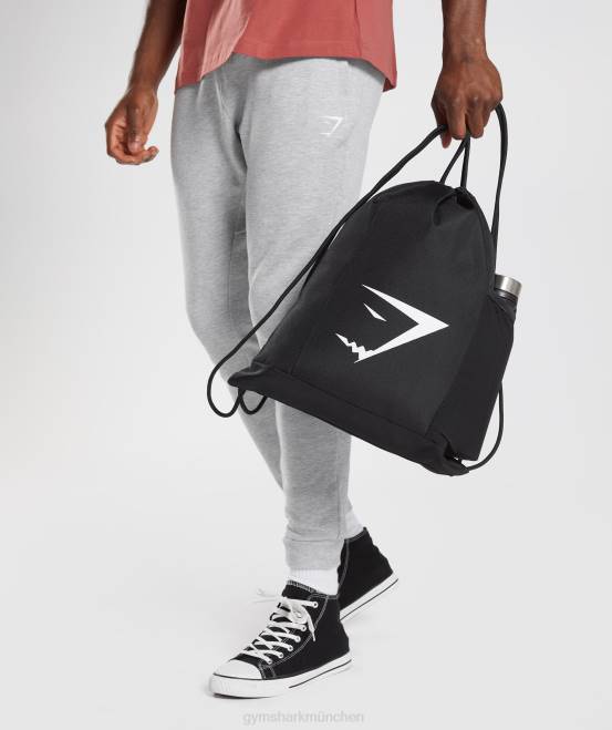 Schwarz Zubehör Gymshark unisex Sharkhead-Turnbeutel 04P81070