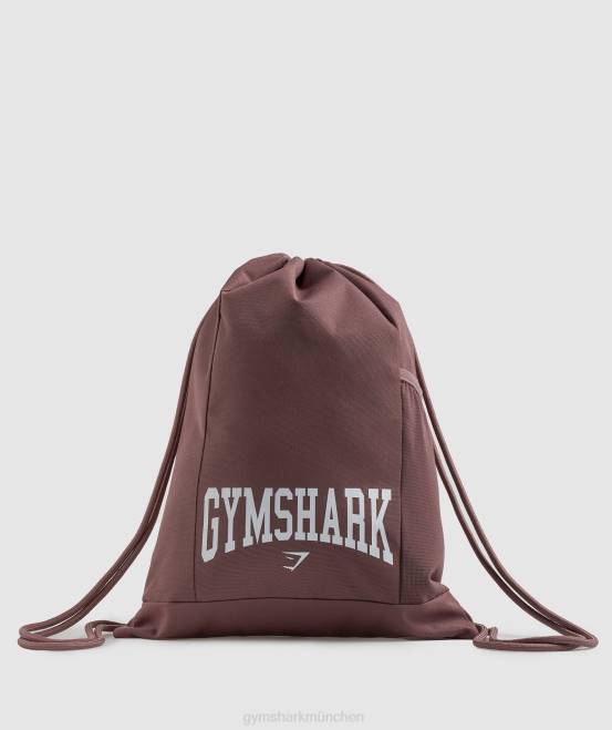 Staubiges Kastanienbraun (ausverkauft) Zubehör Gymshark unisex College-Turnbeutel 04P81073