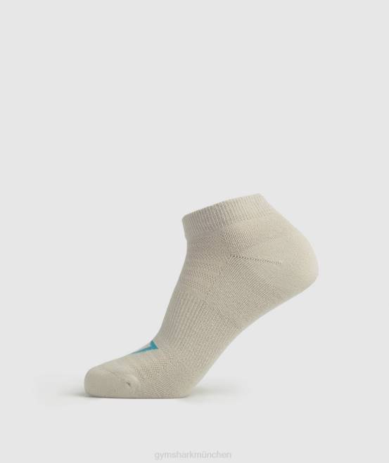 Blau/Juwelengrün/Kieselgrau Zubehör Gymshark unisex Knöchelsocken 3er-Pack 04P81105