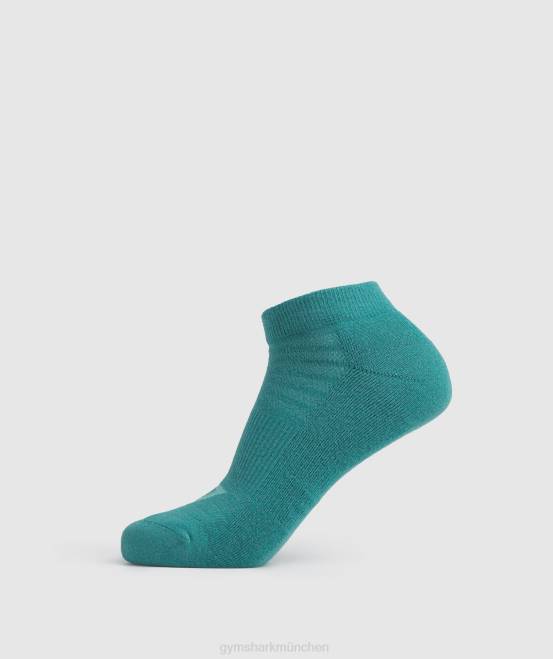 Blau/Juwelengrün/Kieselgrau Zubehör Gymshark unisex Knöchelsocken 3er-Pack 04P81105