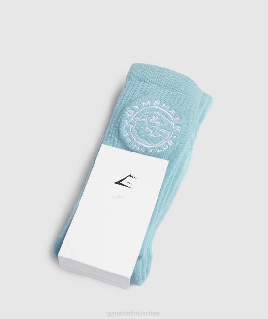 Eisbergblau/Weiß Zubehör Gymshark unisex Legacy-Crew-Socken im 2er-Pack 04P81088