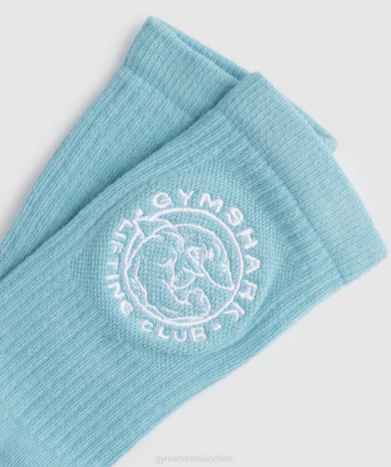 Eisbergblau/Weiß Zubehör Gymshark unisex Legacy-Crew-Socken im 2er-Pack 04P81088