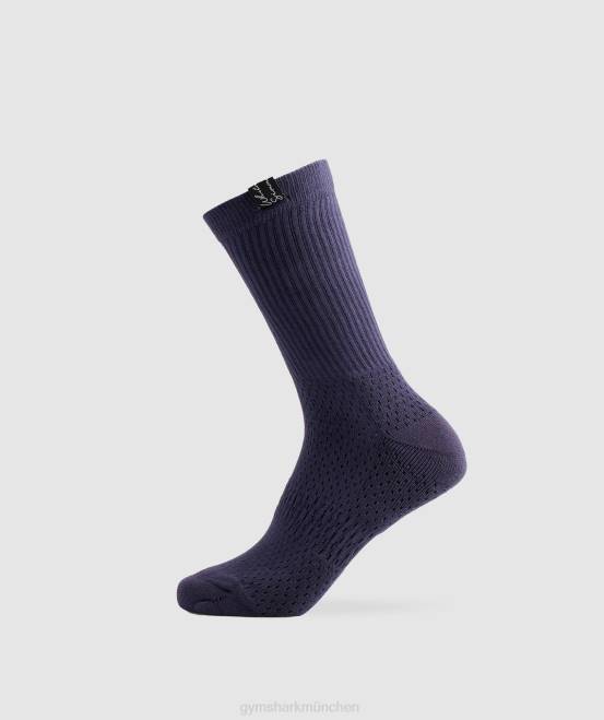 Indigo-Marineblau Zubehör Gymshark unisex Whitney Tab Crew-Socken, 1 Stück 04P81096