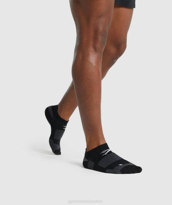 Schwarz Zubehör Gymshark unisex Knöchel-Performance-Socken 04P81103