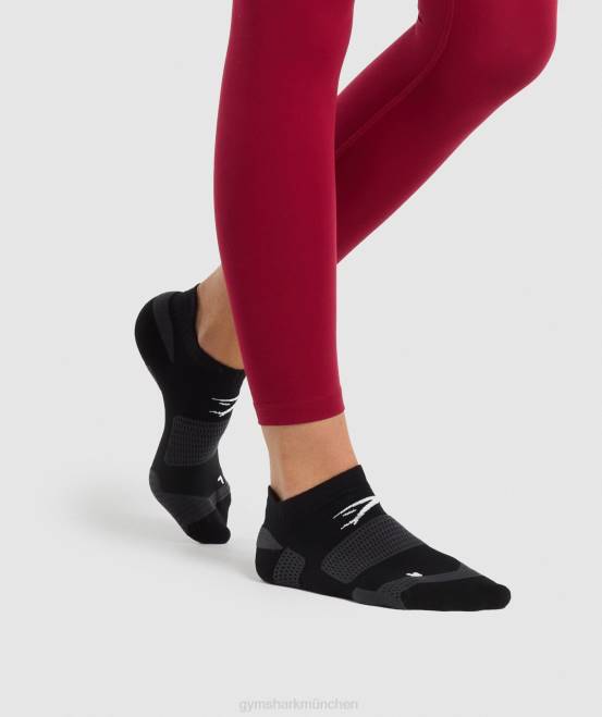 Schwarz Zubehör Gymshark unisex Knöchel-Performance-Socken 04P81103