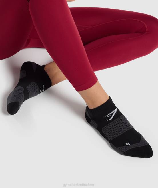 Schwarz Zubehör Gymshark unisex Knöchel-Performance-Socken 04P81103