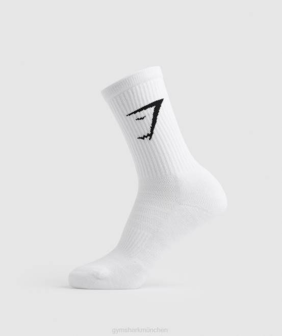 Weiß Zubehör Gymshark unisex Crew-Socken 3er-Pack 04P81095