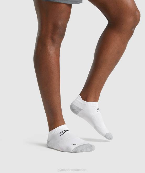 Weiß Zubehör Gymshark unisex Knöchel-Performance-Socken 04P81106