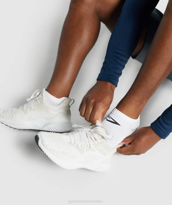 Weiß Zubehör Gymshark unisex Knöchel-Performance-Socken 04P81106