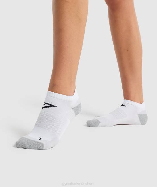 Weiß Zubehör Gymshark unisex Knöchel-Performance-Socken 04P81106