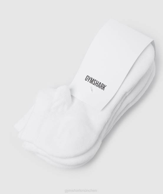 Weiß Zubehör Gymshark unisex Knöchelsocken 3er-Pack 04P81101