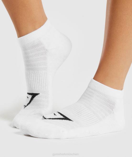 Weiß Zubehör Gymshark unisex Knöchelsocken 3er-Pack 04P81101