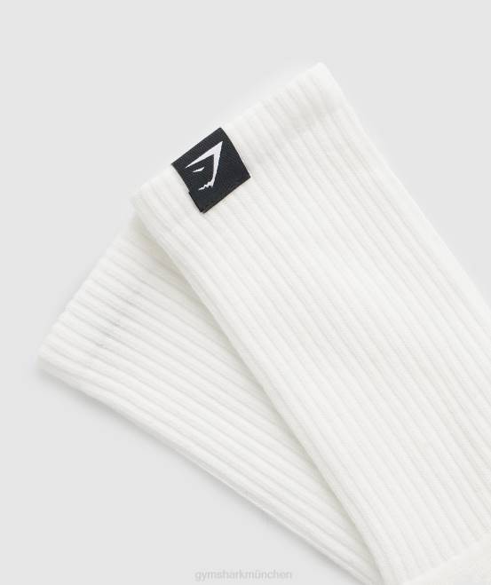 Weiß Zubehör Gymshark unisex Premium-Einzelbett aus gekämmter Baumwolle 04P81093