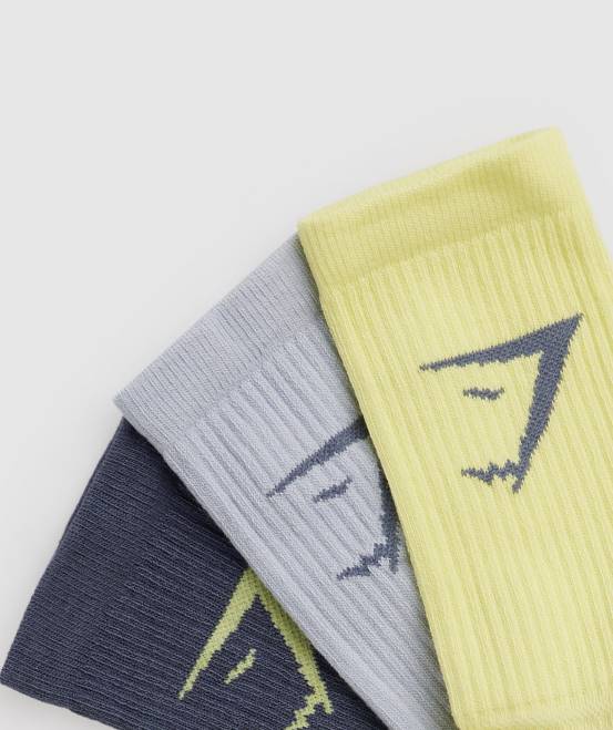 grün/grau/blau Zubehör Gymshark unisex Crew-Socken 3er-Pack 04P81099
